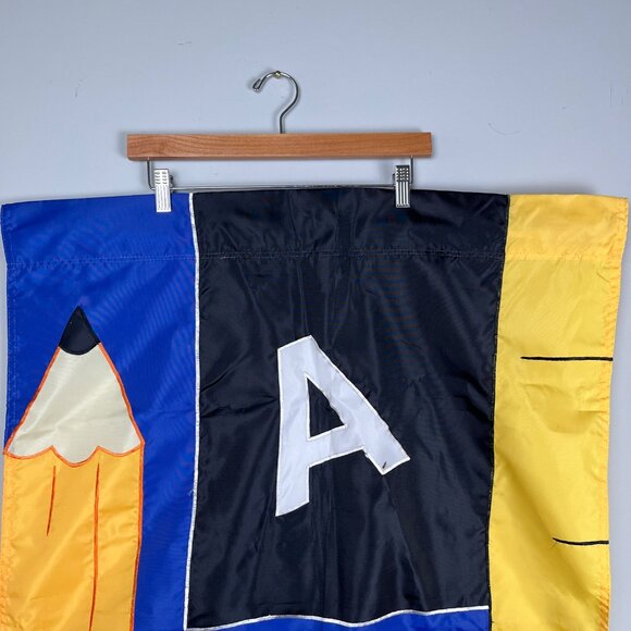 NCE 2004 Big Apple Teacher Ruler Pencil Decorative Garden Flag 39.5" X 28" - Picture 2 of 5